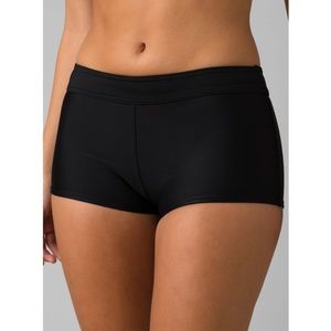 Prana Black Raya full Coverage Swim Boyshort Bottoms XL New with tags!